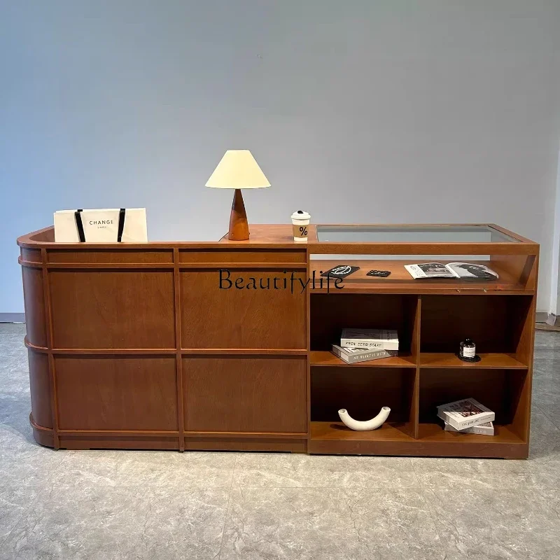 ls 27Clothing store checkout page display cabinet integrated walnut corner bar table women's clothing store front desk
ls 27Clothing store checkout page display cabinet integrated walnut corner bar table women's clothing store front desk