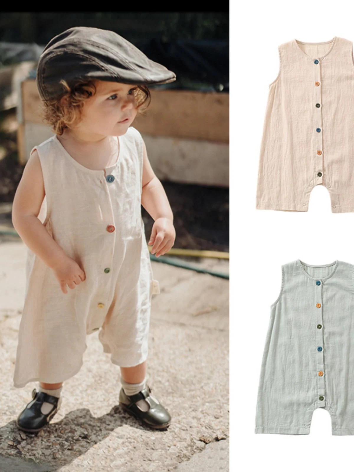 Baby Summer Thin Cotton Rer ex Breathable Outfit Cler Faionable Svel Jumpsuit for Boys And Girls
Baby Summer Thin Cotton Rer ex Breathable Outfit Cler Faionable Svel Jumpsuit for Boys And Girls