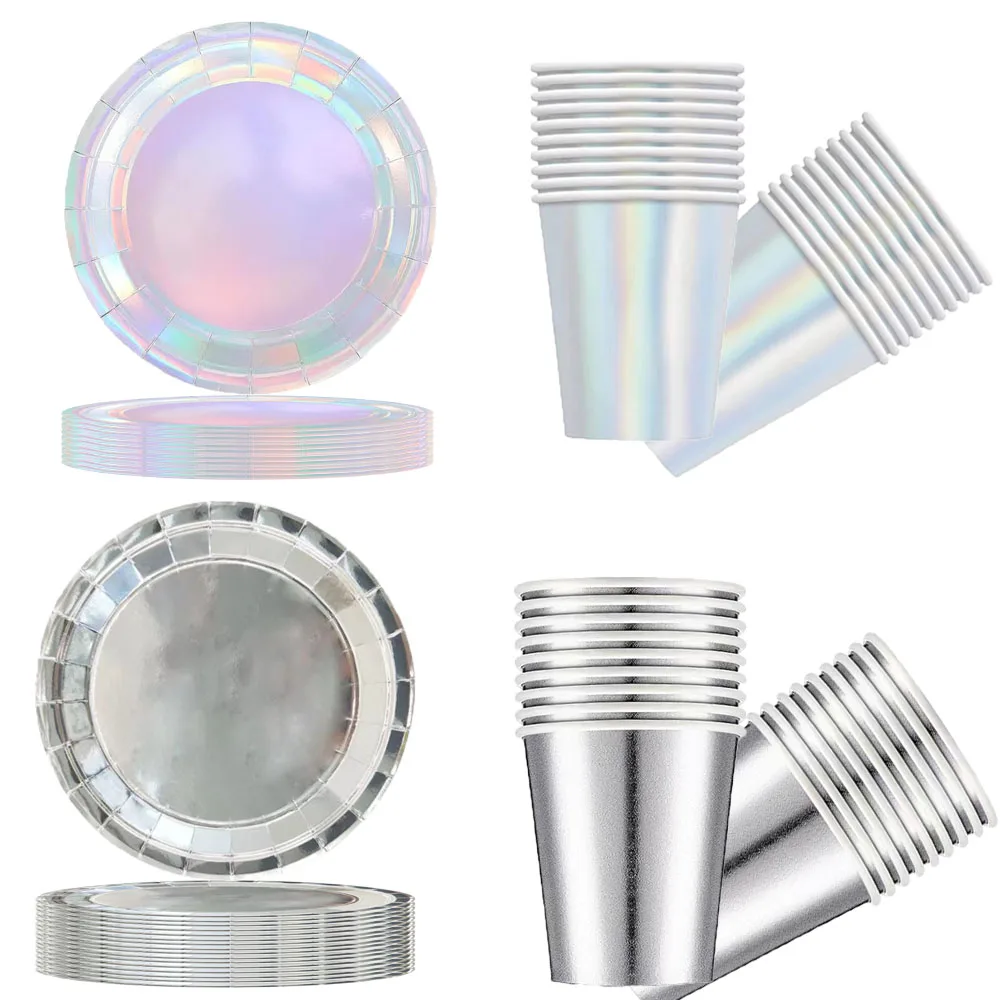Silver Paper Plates Banner Tablecloth Birthday Party Decor Disposable Tableware Set Baby Shower Wedding Bachelor Party Supplies
Silver Paper Plates Banner Tablecloth Birthday Party Decor Disposable Tableware Set Baby Shower Wedding Bachelor Party Supplies