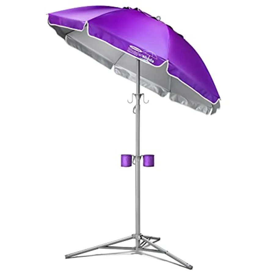 Portable sun shade umbrella for outdoor patio and beach use, lightweight aluminum frame, black color, adjustable height and til
Portable sun shade umbrella for outdoor patio and beach use, lightweight aluminum frame, black color, adjustable height and til