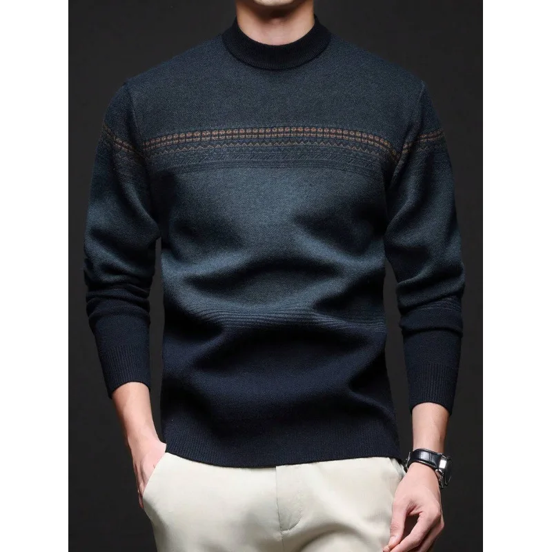 Men's Chenille Sweater Nine Sleeve Deformation Resistant Embedded Pattern Cashmere Knitwear for Spring Season
Men's Chenille Sweater Nine Sleeve Deformation Resistant Embedded Pattern Cashmere Knitwear for Spring Season