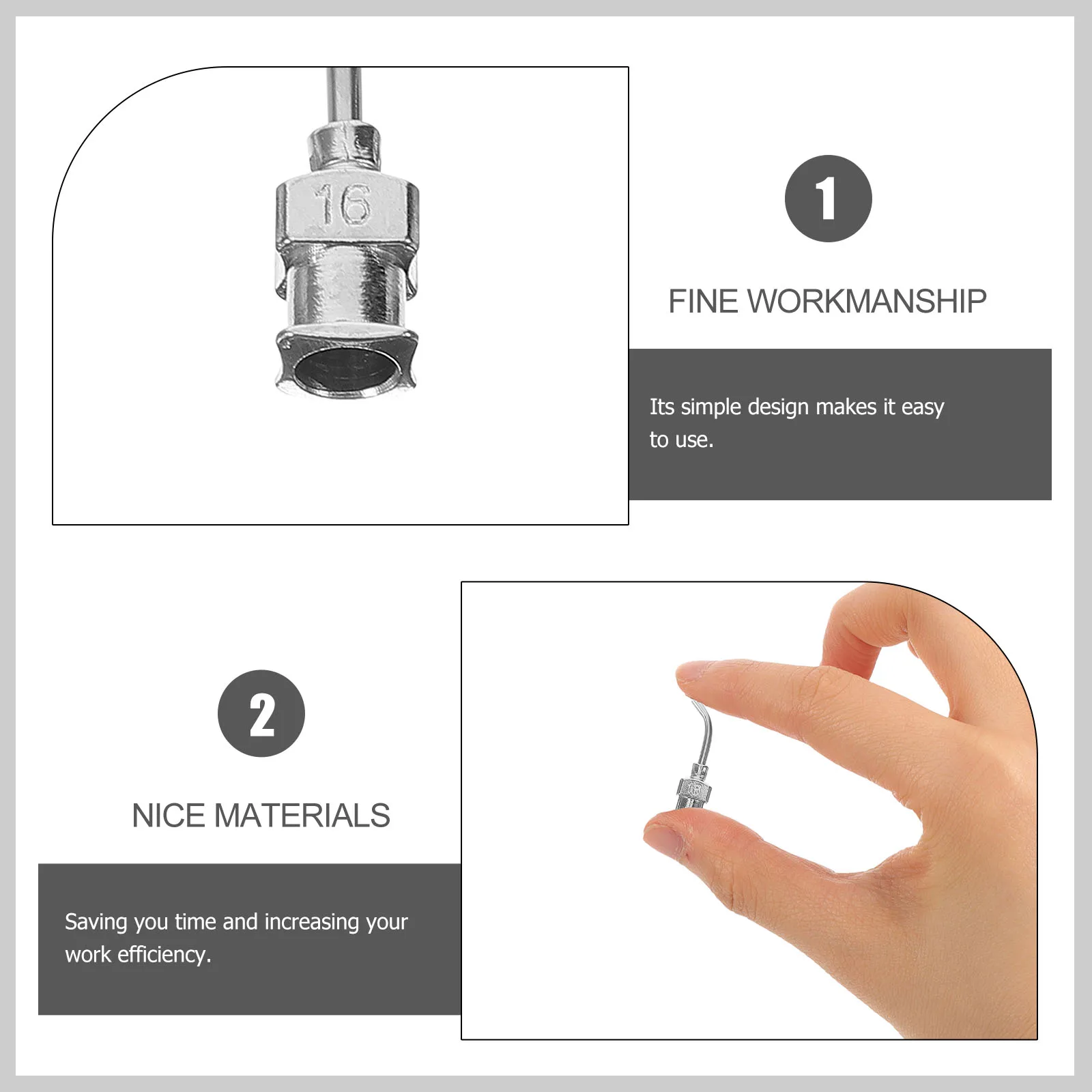 12pcs Stainless Steel Glue Dispenser Needles 16G 45 Degree Blunt Tips Replacement For Epoxy Resin Adhesive Syringe Industrial
12pcs Stainless Steel Glue Dispenser Needles 16G 45 Degree Blunt Tips Replacement For Epoxy Resin Adhesive Syringe Industrial