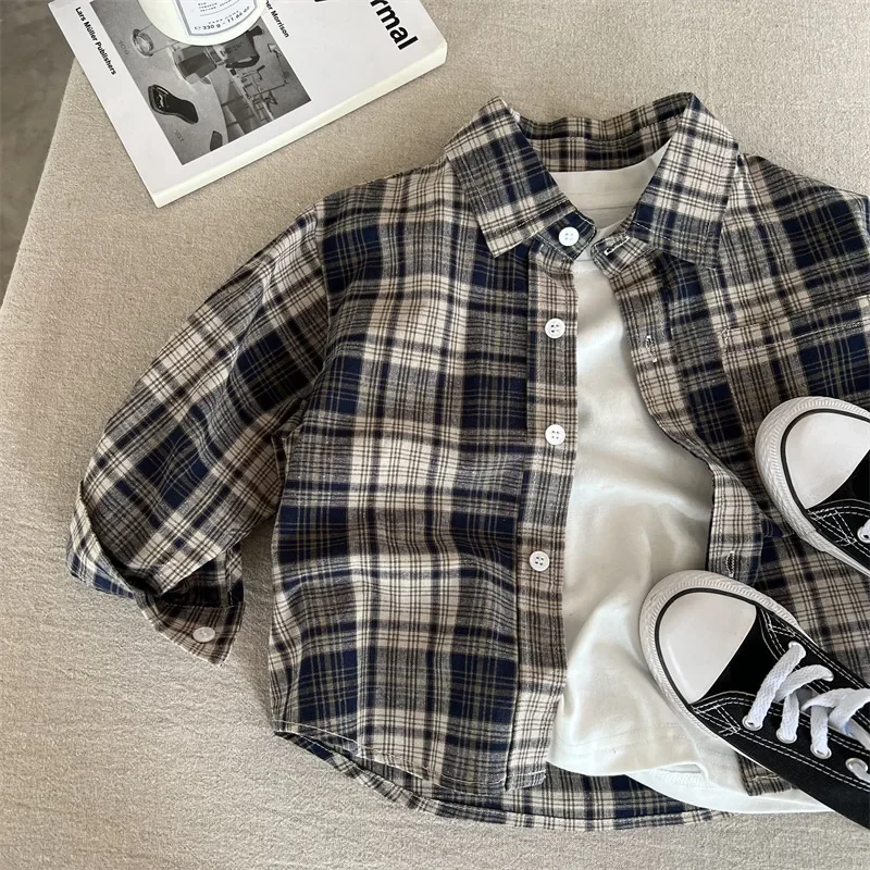 Children Shirts 2024 Autumn New Style Boys and Girls Embroidered Plaid Shirts Baby Versatile Shirts Fashion Jacket
Children Shirts 2024 Autumn New Style Boys and Girls Embroidered Plaid Shirts Baby Versatile Shirts Fashion Jacket