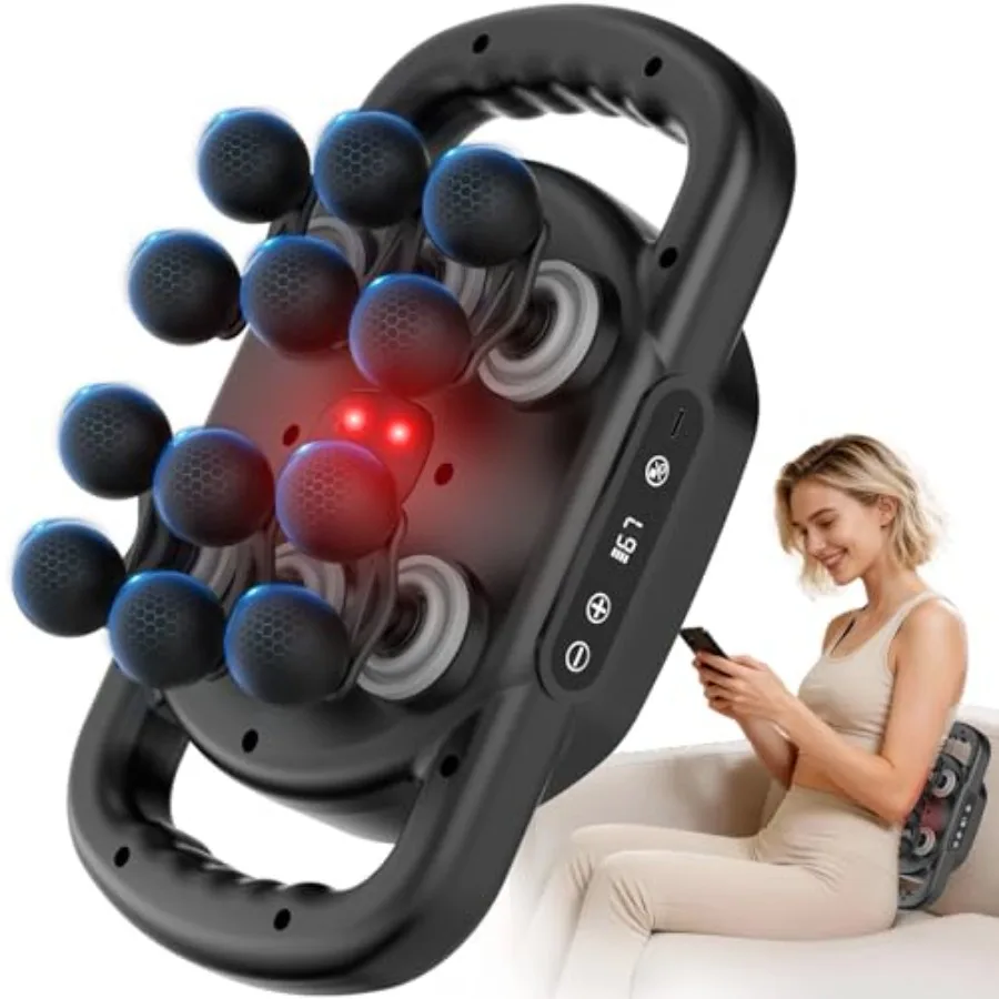 12 Head Massage Gun Deep Tissue with 9 Levels and 9 Modes, Cordless Electric Muscle Massager Tool for Back/Neck/Shoulder/Arm/Ha
12 Head Massage Gun Deep Tissue with 9 Levels and 9 Modes, Cordless Electric Muscle Massager Tool for Back/Neck/Shoulder/Arm/Ha