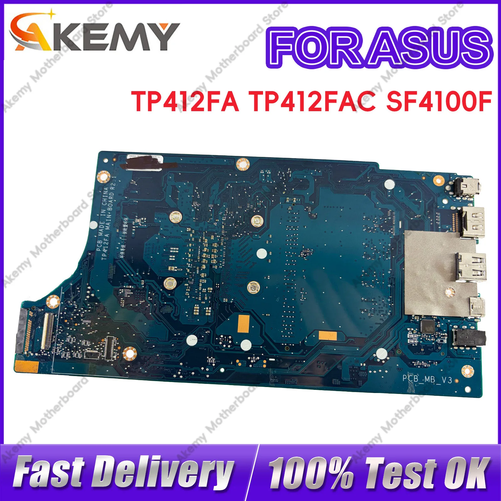 TP412FA TP412FAC Laptop Motherboard For ASUS VivoBook Flip TP412FA SF4100F TP412F Mainboard With I3 I5 I7 CPU 100% tests OK stk
TP412FA TP412FAC Laptop Motherboard For ASUS VivoBook Flip TP412FA SF4100F TP412F Mainboard With I3 I5 I7 CPU 100% tests OK stk