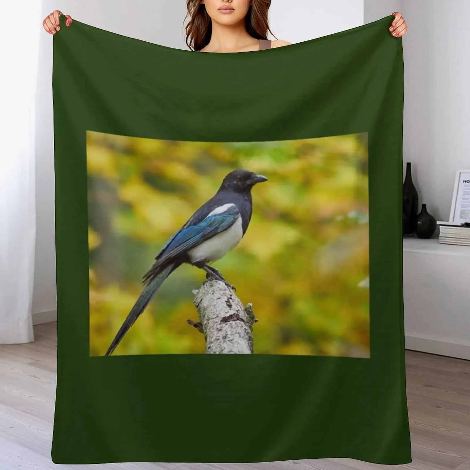 Eurasian magpie pose with colors of Fall Throw Blanket Sofa manga Cute Plaid bed plaid Blankets
Eurasian magpie pose with colors of Fall Throw Blanket Sofa manga Cute Plaid bed plaid Blankets