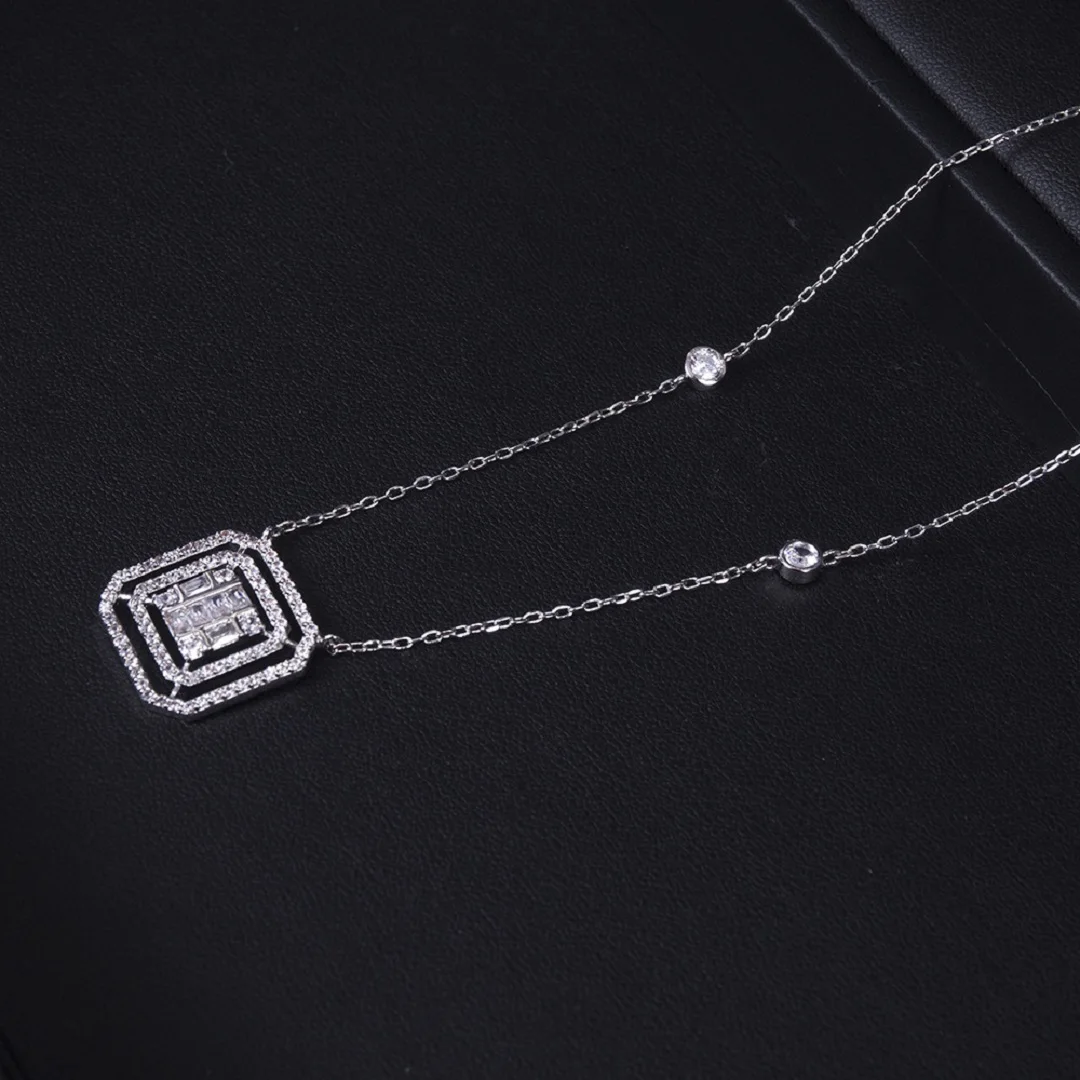 HIBRIDE Square Shape Women Long Chain Necklace Cubic Zirconia Pendants for Bridal Party Accessories P83
HIBRIDE Square Shape Women Long Chain Necklace Cubic Zirconia Pendants for Bridal Party Accessories P83
