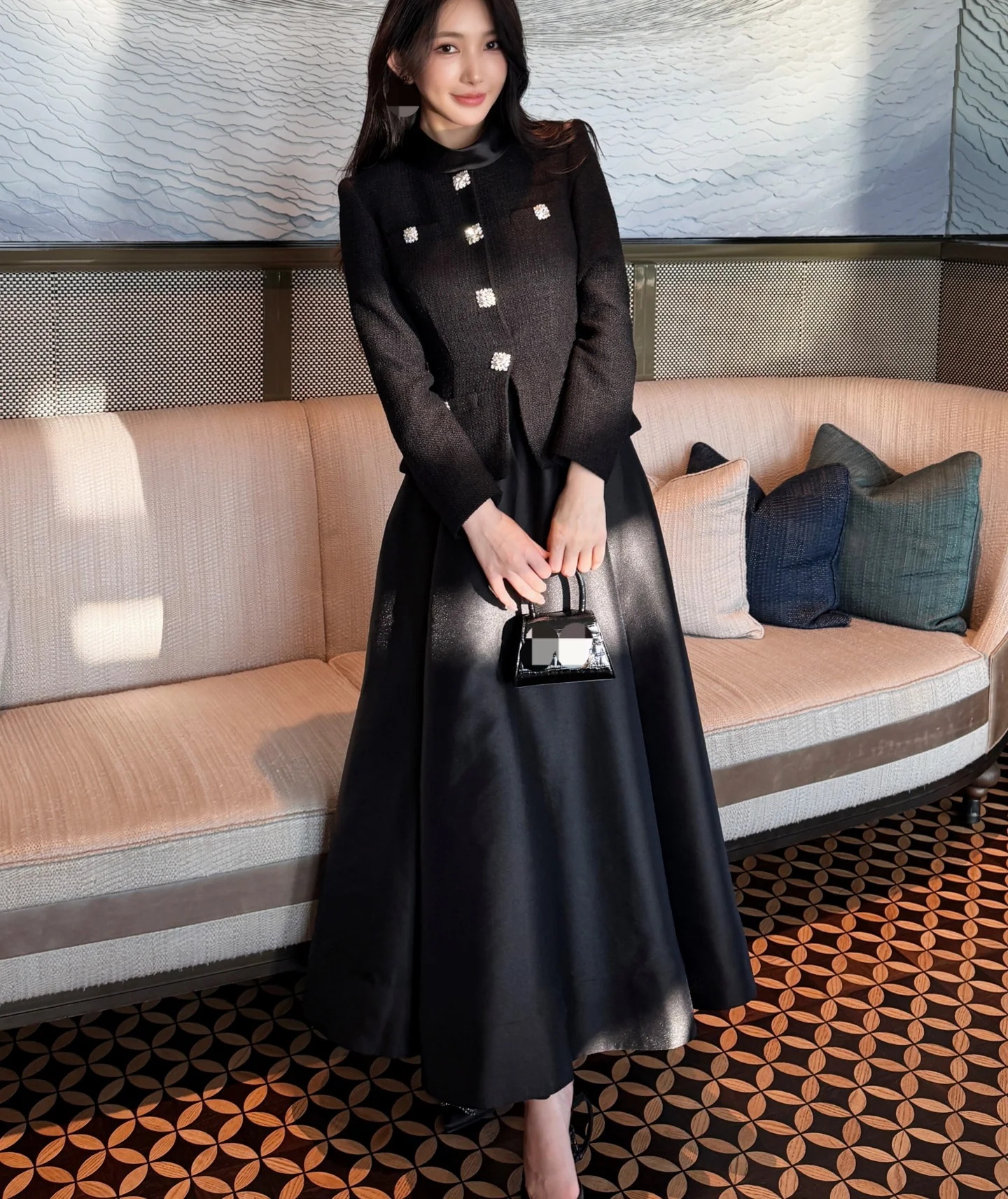 2026 New Arrival Autumn Winter Lady Elegant Party Wear Stand Collar Long Sleeve A-line Tweed Patchwork Long Formal Dress Women
2026 New Arrival Autumn Winter Lady Elegant Party Wear Stand Collar Long Sleeve A-line Tweed Patchwork Long Formal Dress Women