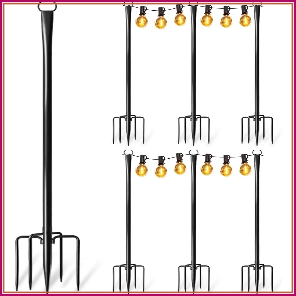 6 Pack Heavy Duty String Light Poles for Outdoor Use, Adjustable Metal Poles for Patio, Garden, Backyard Decor
6 Pack Heavy Duty String Light Poles for Outdoor Use, Adjustable Metal Poles for Patio, Garden, Backyard Decor