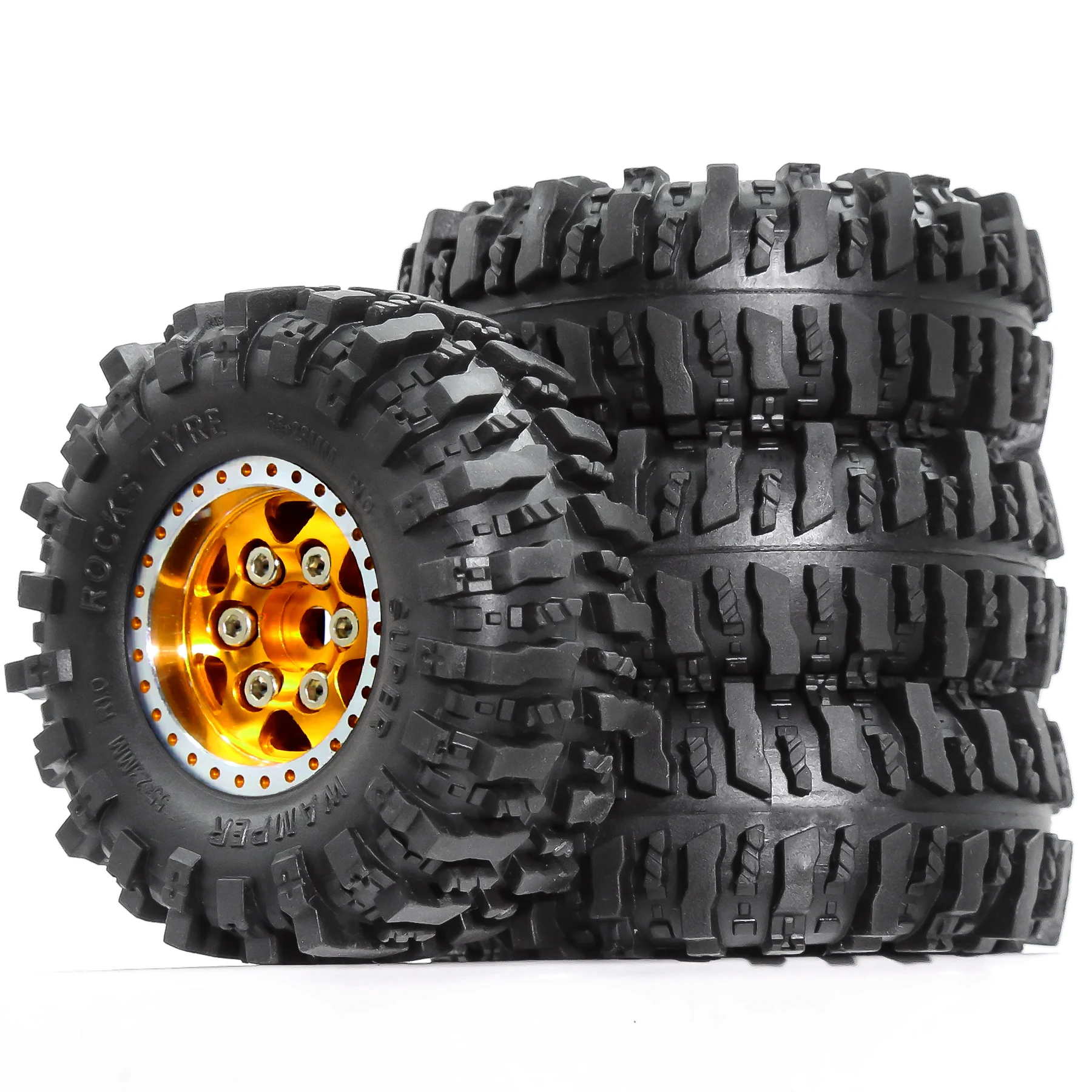 4PCS 55mm Metal Beadlock Wheel Rim Rubber Tire Set Upgrade Parts for FMS FCX24M Camel Cup 1/24 RC Crawler Car
4PCS 55mm Metal Beadlock Wheel Rim Rubber Tire Set Upgrade Parts for FMS FCX24M Camel Cup 1/24 RC Crawler Car