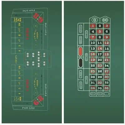 2-Sided Craps & Roulette Casino Felt Layout 3x6 ft
2-Sided Craps & Roulette Casino Felt Layout 3x6 ft