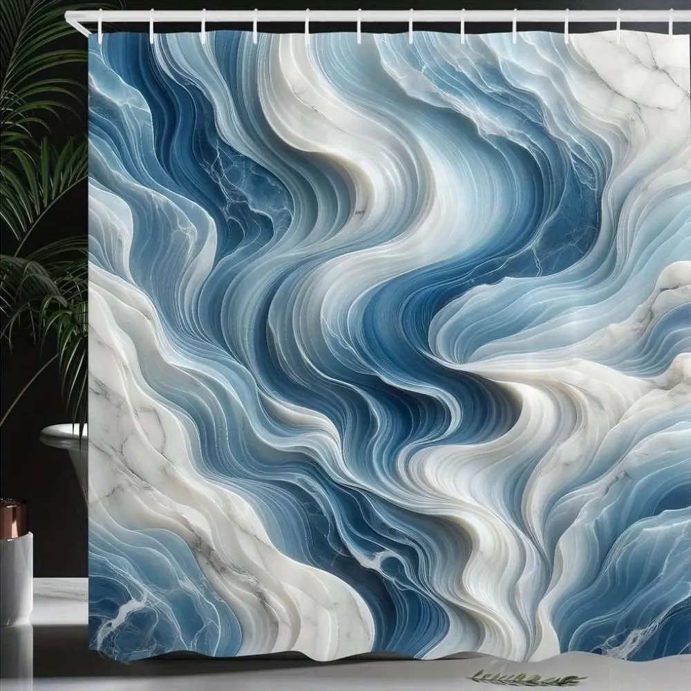 Blue Marble Wave Shower Curtain Luxury Bathroom Shower Curtain Water Flow Abstract Art Home Decor
Blue Marble Wave Shower Curtain Luxury Bathroom Shower Curtain Water Flow Abstract Art Home Decor