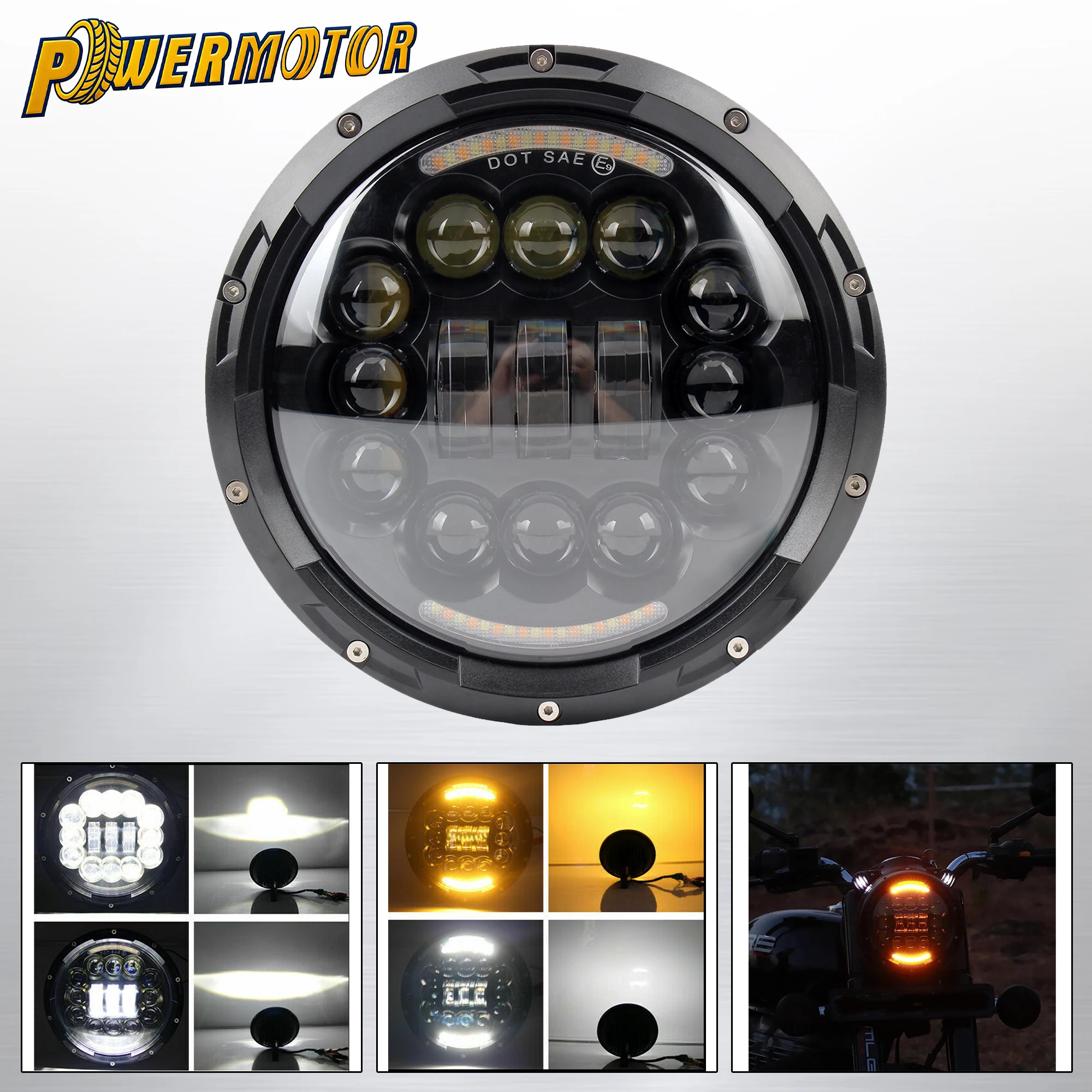 For Harley Road King Custom Street Electra Glide Touring Softail 7 Inch Motorcycle LED Headlight For Jeep Wrangler H4 Headlamp 
For Harley Road King Custom Street Electra Glide Touring Softail 7 Inch Motorcycle LED Headlight For Jeep Wrangler H4 Headlamp