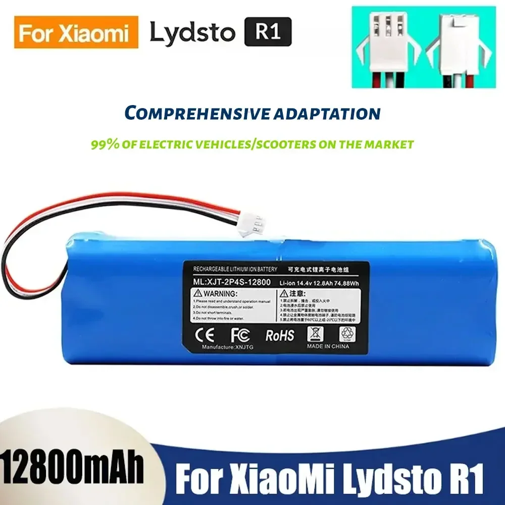 14.4V 12800mah For XiaoMi Lydsto R1 Accessories Lithium BatteryRechargeable Battery Pack is Suitable For Repair and Replacement
14.4V 12800mah For XiaoMi Lydsto R1 Accessories Lithium BatteryRechargeable Battery Pack is Suitable For Repair and Replacement
