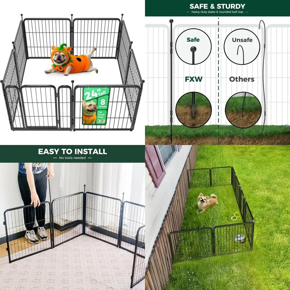 Portable Folding Dog Playpen for Indoor and Outdoor Use, 24 Inch 8 Panels, Suitable for Small Dogs and Puppies, Black, Ideal for
Portable Folding Dog Playpen for Indoor and Outdoor Use, 24 Inch 8 Panels, Suitable for Small Dogs and Puppies, Black, Ideal for