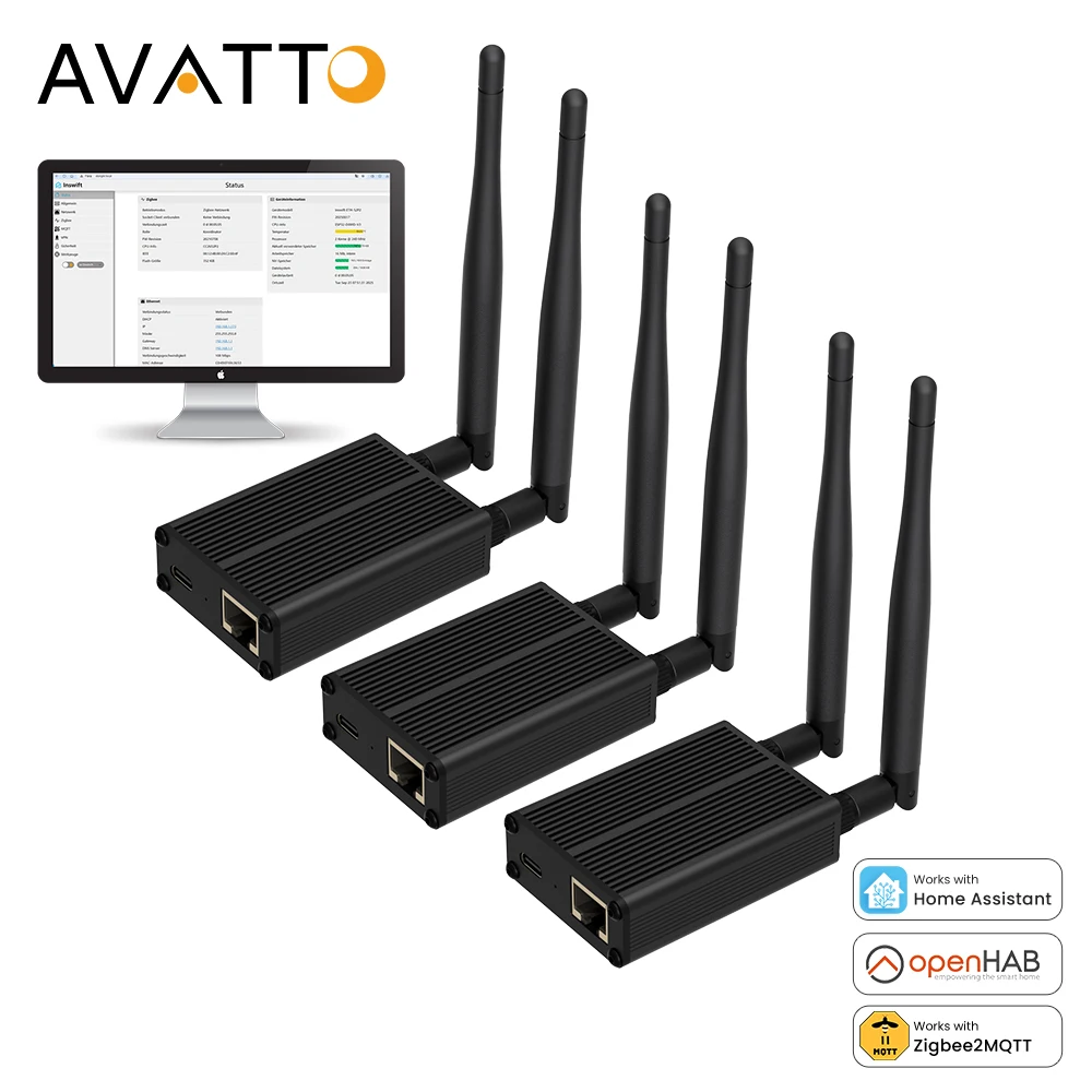 Адаптер AVATTO ESP32/P/P7 ZigBee3.0 для Ethernet, USB и Wi-Fi с поддержкой PoE, работа с Zigbee2MQTT, ZHA, домашний помощник
Адаптер AVATTO ESP32/P/P7 ZigBee3.0 для Ethernet, USB и Wi-Fi с поддержкой PoE, работа с Zigbee2MQTT, ZHA, домашний помощник