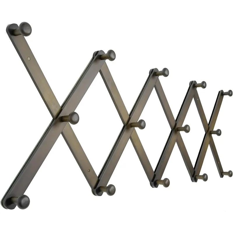 Большая настенная вешалка-гармошка, современная, расширяемая настенная вешалка для одежды, настенная вешалка для шляп из массива дерева, 14-контактный, темный орех
Большая настенная вешалка-гармошка, современная, расширяемая настенная вешалка для одежды, настенная вешалка для шляп из массива дерева, 14-контактный, темный орех