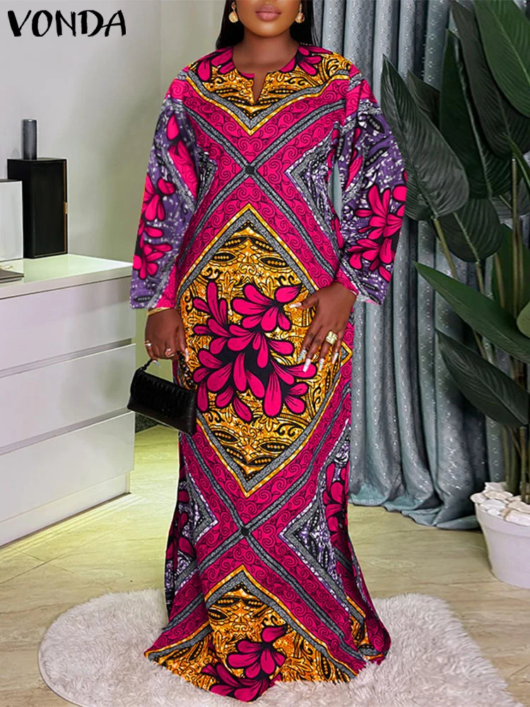 Plus Size VONDA Women Maxi Dress Printed Summer Party Vestidos 2025 Casual Loose Robe V Neck Sundress Oversized
Plus Size VONDA Women Maxi Dress Printed Summer Party Vestidos 2025 Casual Loose Robe V Neck Sundress Oversized