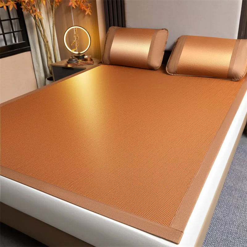 Natural Bamboo Summer Mat for Bed Cooling Fleeing Bed Pad and Pillowcase Non Slip Comfortable Fitted Bed Sheet Set Bedding Sets
Natural Bamboo Summer Mat for Bed Cooling Fleeing Bed Pad and Pillowcase Non Slip Comfortable Fitted Bed Sheet Set Bedding Sets
