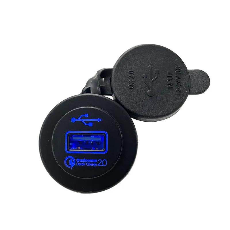 12V~24V Quick Charge Fast Power Charging Blue Led USB Charger Socket for BOAT/CARAVAN/CAR/Motorcycle Waterproof
12V~24V Quick Charge Fast Power Charging Blue Led USB Charger Socket for BOAT/CARAVAN/CAR/Motorcycle Waterproof