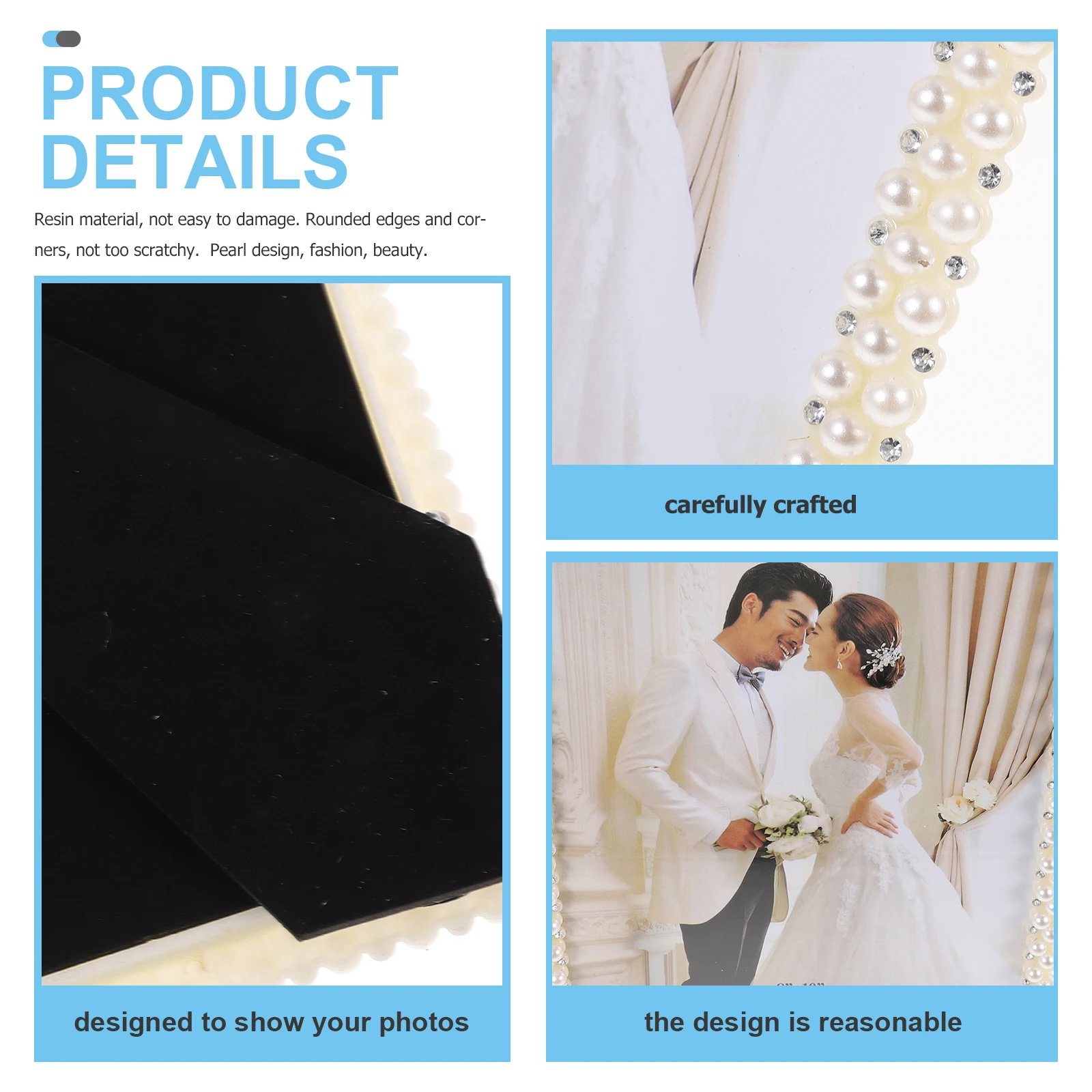 Exquisite Pearl Embellished Picture Frame for Couples Wedding Anniversary Desktop Display Retro Style Resin Frame with Fine
Exquisite Pearl Embellished Picture Frame for Couples Wedding Anniversary Desktop Display Retro Style Resin Frame with Fine