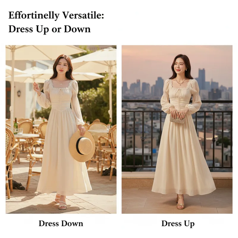 Blue Flower Midi Dresses Bow Mini Dresses French Chiffon Long Dresses Women Elegant Fairy Square Neck Waist Cinched Dresses New
Blue Flower Midi Dresses Bow Mini Dresses French Chiffon Long Dresses Women Elegant Fairy Square Neck Waist Cinched Dresses New