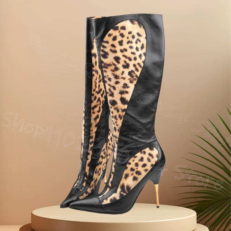 Leopard Print Patchwork Pointed Toe Boots Side Zipper Women Shoes Thin High Heels Party Banquet Dating 2025 Zapatos Para Mujere
Leopard Print Patchwork Pointed Toe Boots Side Zipper Women Shoes Thin High Heels Party Banquet Dating 2025 Zapatos Para Mujere