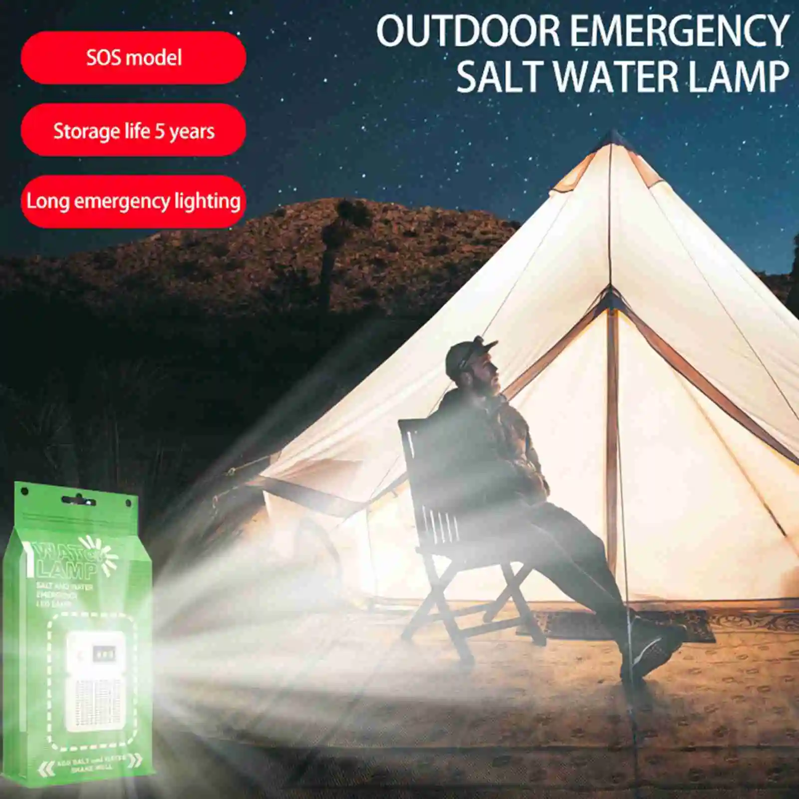 ZK50 Salt Water Lamp Portable Versatile Lighting Mode Long Lasting Brightness LED Salt Water Light for Camping Hiking
ZK50 Salt Water Lamp Portable Versatile Lighting Mode Long Lasting Brightness LED Salt Water Light for Camping Hiking