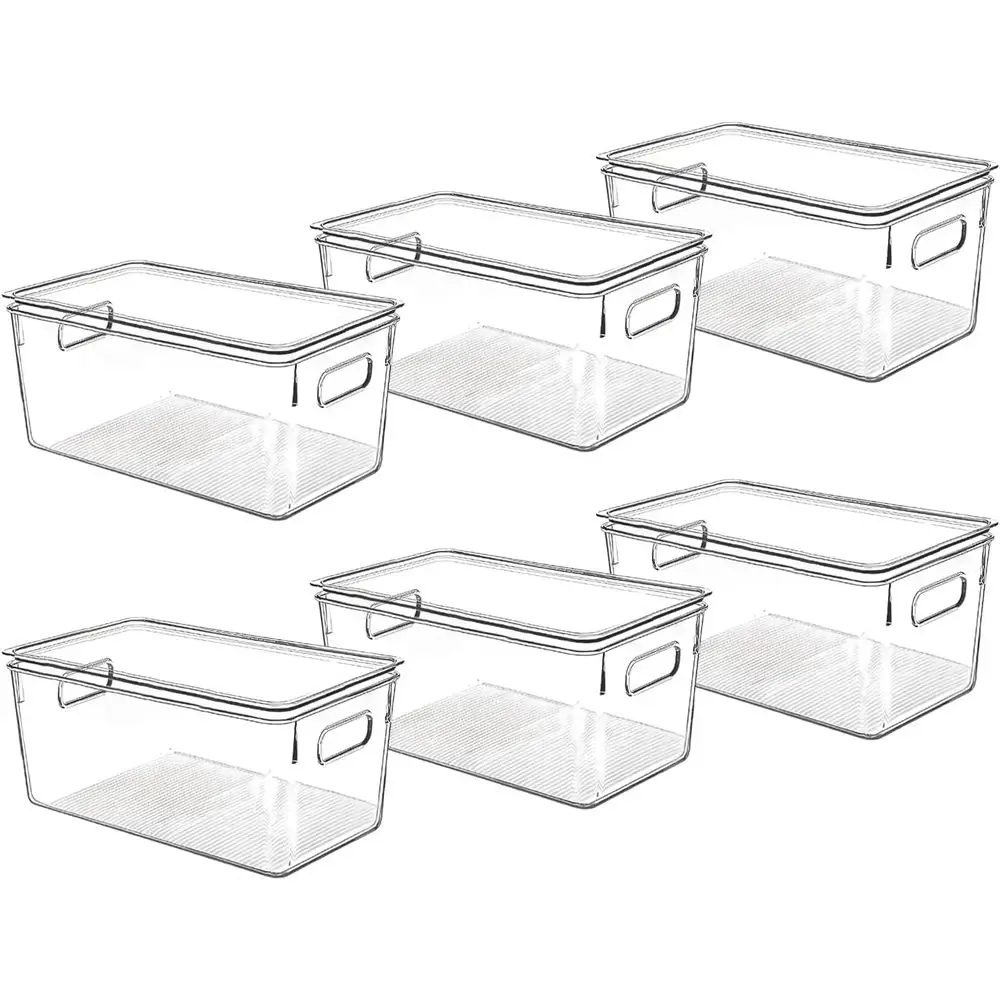 Clear Plastic Storage Bins with Lids for Kitchen and Pantry Organization, Stackable Fridge Organizers, Storage Containers for Or
Clear Plastic Storage Bins with Lids for Kitchen and Pantry Organization, Stackable Fridge Organizers, Storage Containers for Or