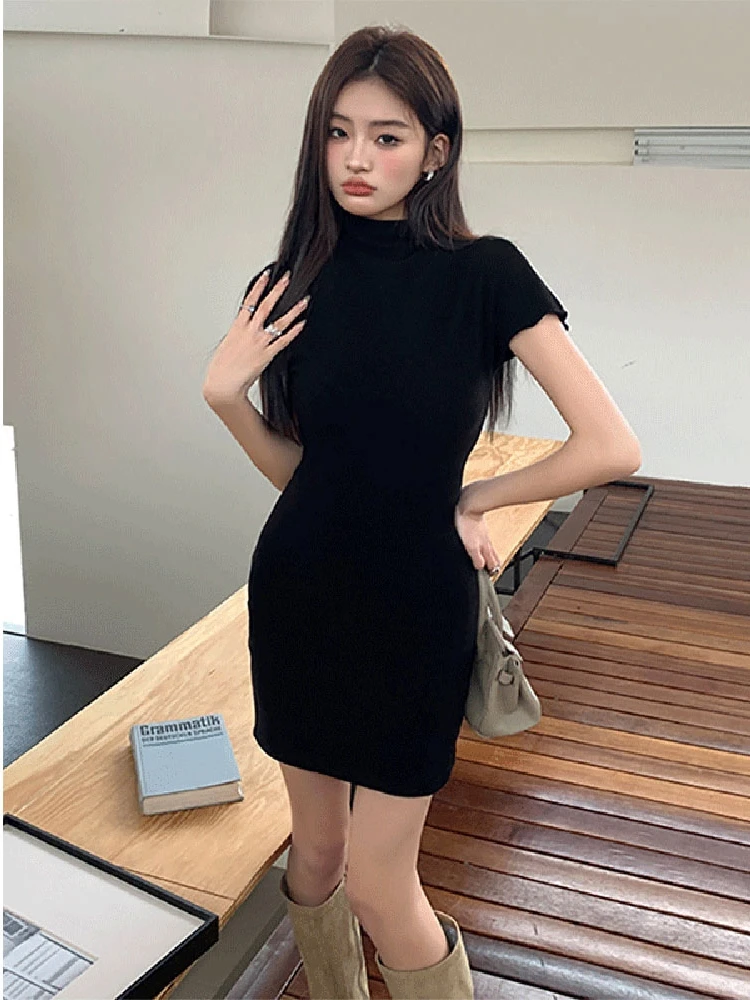 Slim Fit Short Sleeve Dress Women's Summer New Style Sweet And Spicy Waist Shaping Short Dress Halter Neck Korean Style Commute
Slim Fit Short Sleeve Dress Women's Summer New Style Sweet And Spicy Waist Shaping Short Dress Halter Neck Korean Style Commute