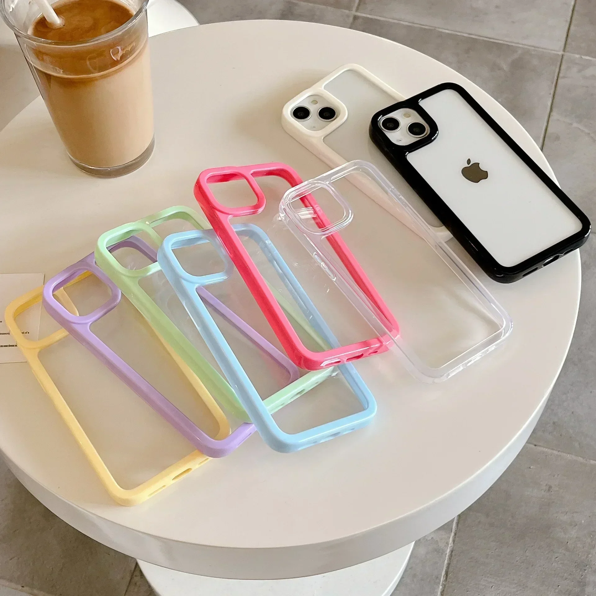 Чехол для Iphone 15 15Pro 11 12 13 14 Pro Max Plus, прозрачная задняя крышка, простая рамка, защитный чехол с защитой от падения
Чехол для Iphone 15 15Pro 11 12 13 14 Pro Max Plus, прозрачная задняя крышка, простая рамка, защитный чехол с защитой от падения