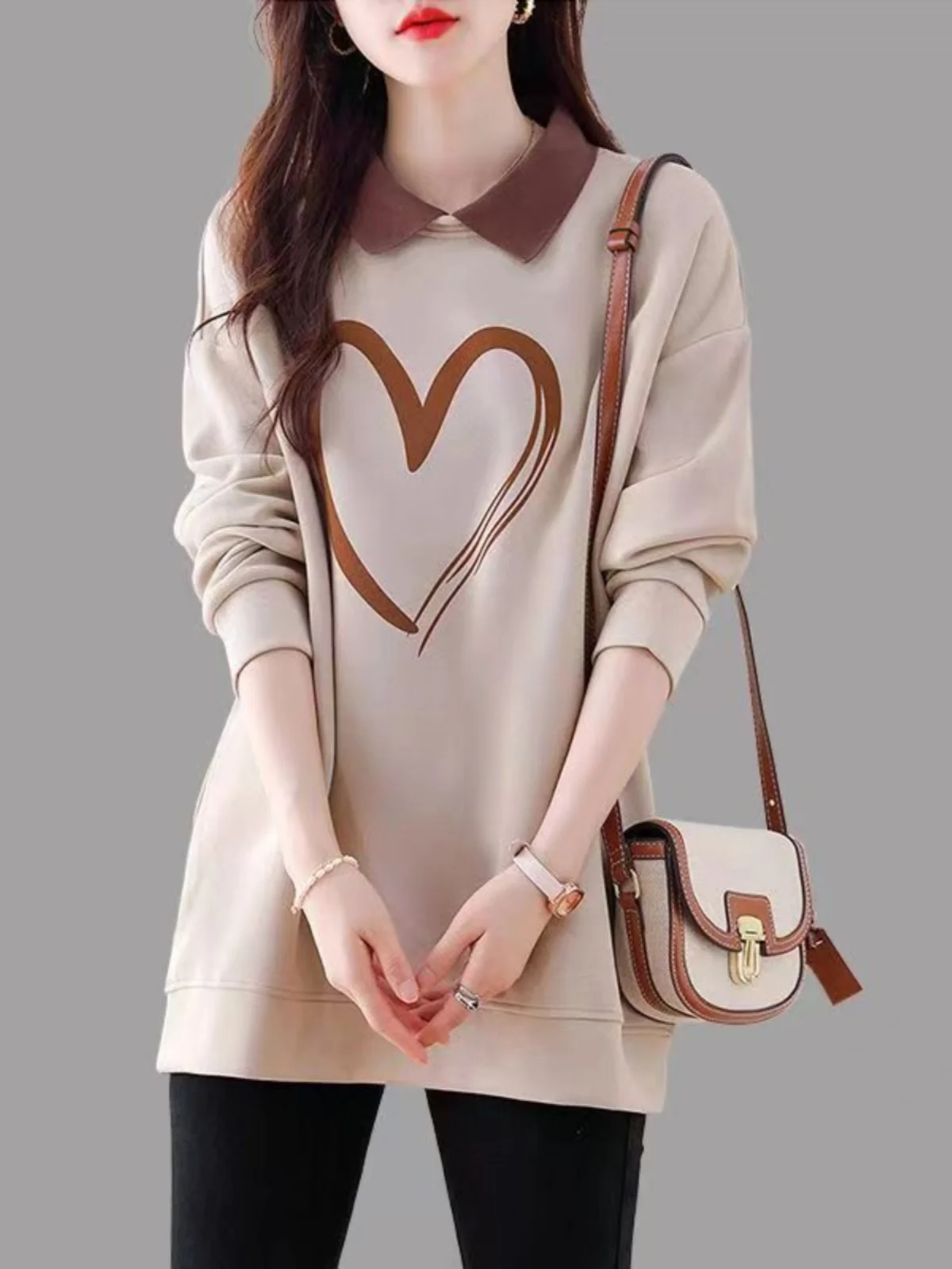 Casual Long Sleeve Sweatshirt Women's Spring Autumn New Style plus Size Loose Anti-Aging Printed Hoodless Bottom Covering Fas...
Casual Long Sleeve Sweatshirt Women's Spring Autumn New Style plus Size Loose Anti-Aging Printed Hoodless Bottom Covering Fas...