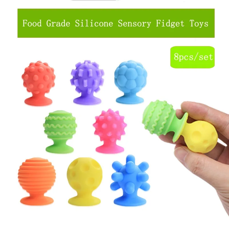 8pcs Food Grade Silicone Kids Adults Sensory Fidget Toys Colorful Squishy Textured Suction Cup Toy For Autism Kids Stress Relief
8pcs Food Grade Silicone Kids Adults Sensory Fidget Toys Colorful Squishy Textured Suction Cup Toy For Autism Kids Stress Relief
