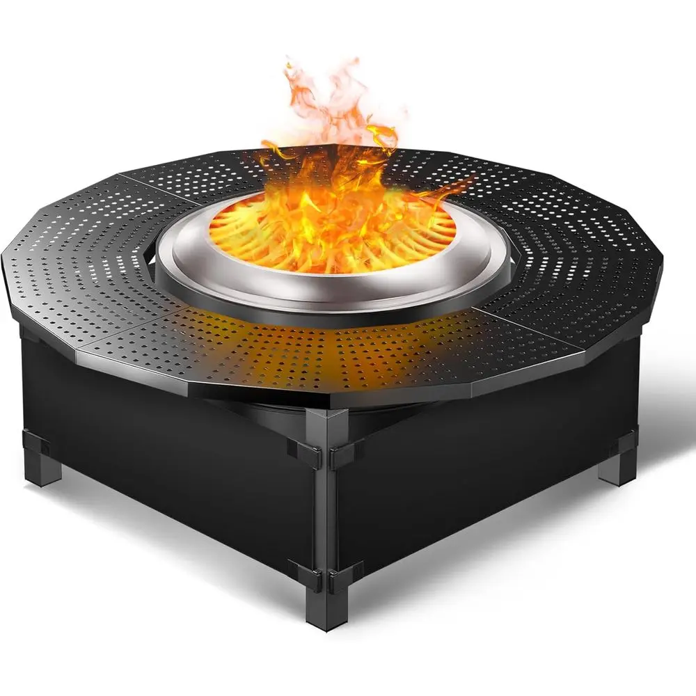 40-Inch Powder-Coated Steel Tabletop Fire Pit with 24-Inch Inner and Wood-Burning Capabilities
40-Inch Powder-Coated Steel Tabletop Fire Pit with 24-Inch Inner and Wood-Burning Capabilities