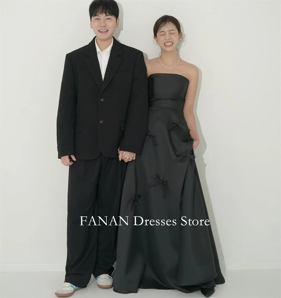 FANAN A-Line Evening Party Dresses Satin Korea Black Ruched Strapless Corset Wedding Women Gowns Event Prom Gowns Customized
FANAN A-Line Evening Party Dresses Satin Korea Black Ruched Strapless Corset Wedding Women Gowns Event Prom Gowns Customized