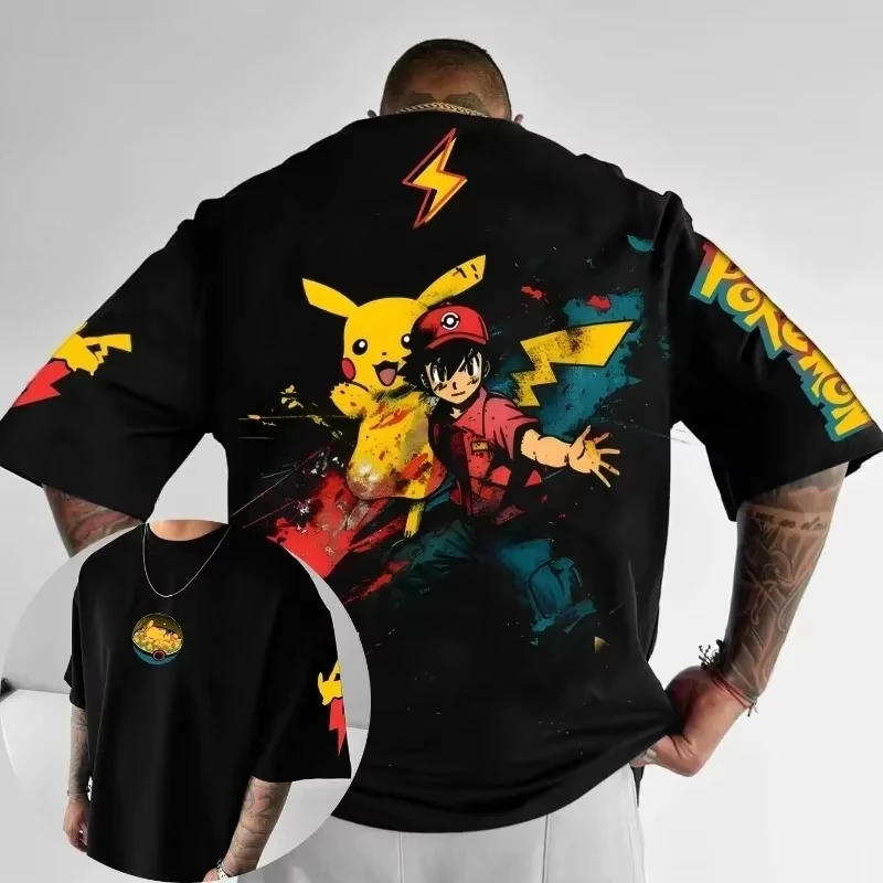 2025 Pok É Mon Anime Ash Ketchum Men's and Women's T-shirts Summer New Street Trendy Harajuku Loose Casual Short Sleeved Top
2025 Pok É Mon Anime Ash Ketchum Men's and Women's T-shirts Summer New Street Trendy Harajuku Loose Casual Short Sleeved Top