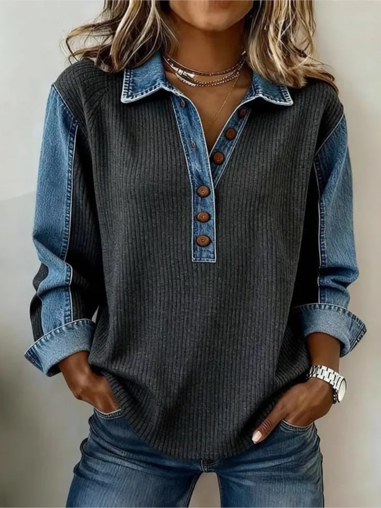Femme Retro Sweatshirt Long Sleeve Fashionable Autumn Versatile Patchwork Pullover Women's Loose Knitted Office Daily Wear Tops
Femme Retro Sweatshirt Long Sleeve Fashionable Autumn Versatile Patchwork Pullover Women's Loose Knitted Office Daily Wear Tops