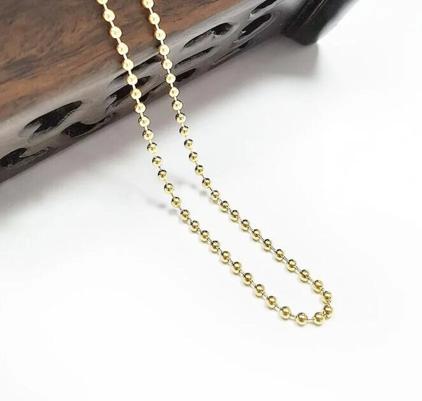 Comfortable 2.4/3mm TA1 Pure Titanium Ball Beads Chain Necklace for Men Women Anti-allergy Ti Skin Friendly Never Rust Necklaces
Comfortable 2.4/3mm TA1 Pure Titanium Ball Beads Chain Necklace for Men Women Anti-allergy Ti Skin Friendly Never Rust Necklaces
