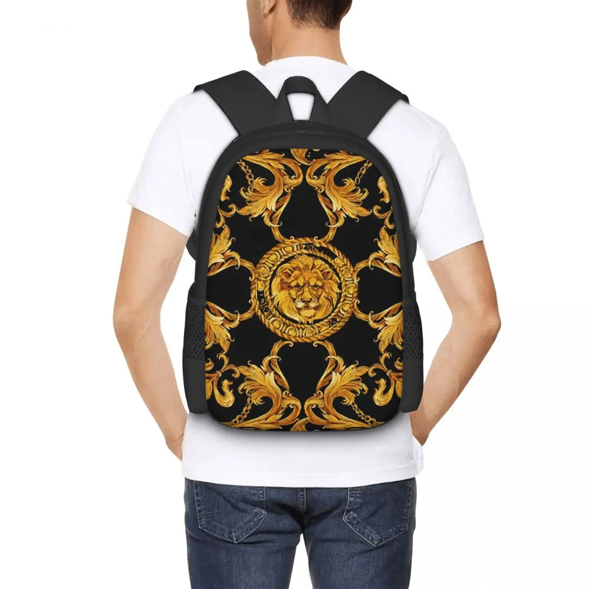 Golden Lion Baroque Pattern Student Backpack School Bag Hiking Travel Daypack for Boys Girls Fashion Bookbag Shoulder Bags
Golden Lion Baroque Pattern Student Backpack School Bag Hiking Travel Daypack for Boys Girls Fashion Bookbag Shoulder Bags
