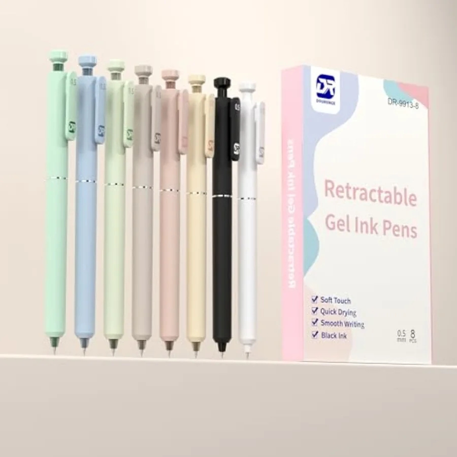 8Pcs Aesthetic Retractable Gel Pens, Quick Drying Fine Point 0.5mm Black Ink Pen, Extra Smoooth Writing Pens for Journaling, No
8Pcs Aesthetic Retractable Gel Pens, Quick Drying Fine Point 0.5mm Black Ink Pen, Extra Smoooth Writing Pens for Journaling, No
