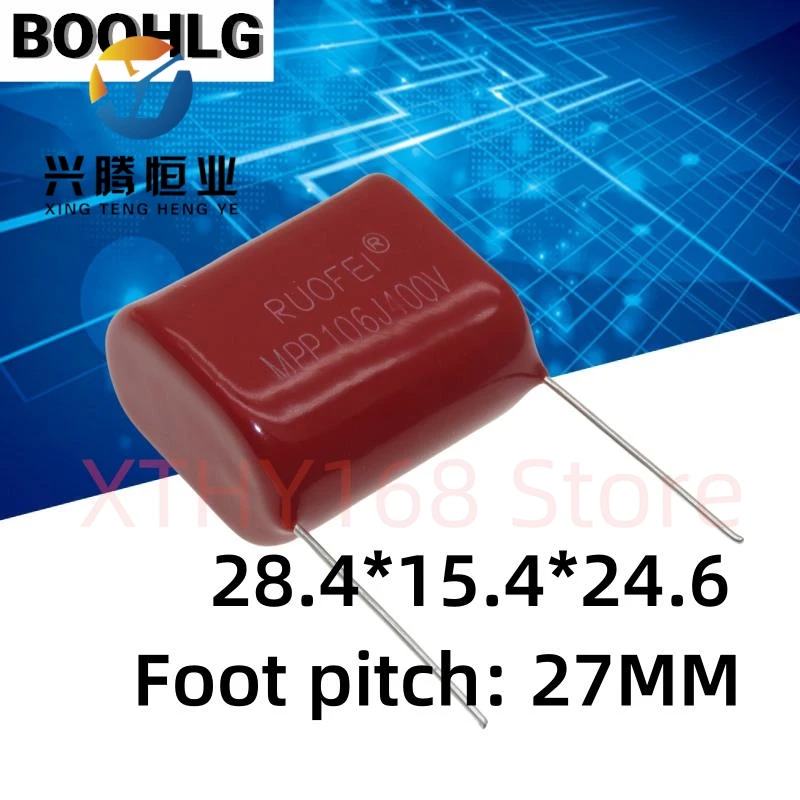 2pcs CBB capacitor Metal film capacitor 400V 106J 400V 10UF 400V 106 Pitch P27MM
2pcs CBB capacitor Metal film capacitor 400V 106J 400V 10UF 400V 106 Pitch P27MM