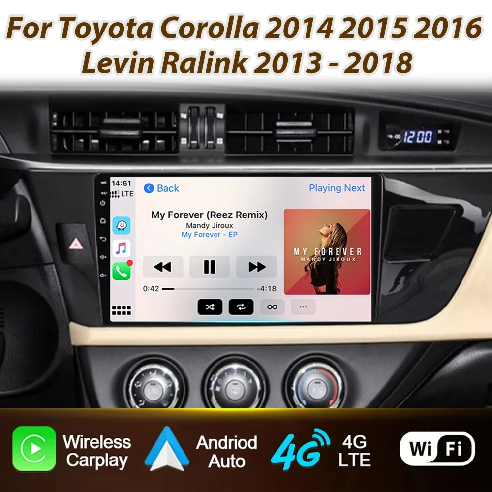 Автомобильное радио Android для Toyota Corolla 2014 2015 2016 Levin Ralink 2013-2018 Carplay видеоплеер GPS-навигация 2din головное устройство
Автомобильное радио Android для Toyota Corolla 2014 2015 2016 Levin Ralink 2013-2018 Carplay видеоплеер GPS-навигация 2din головное устройство