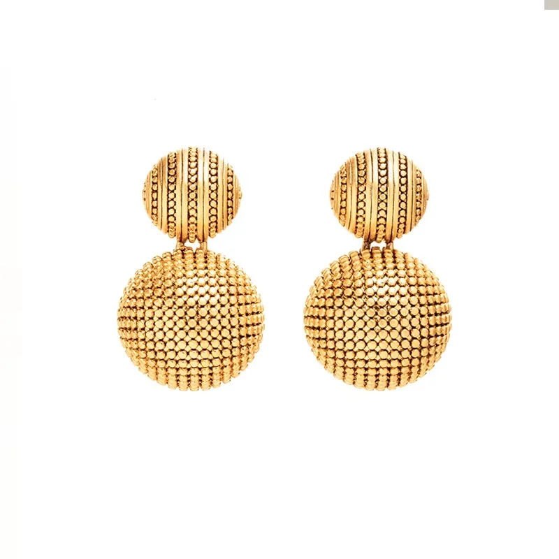 Modern Creative Jewelry Retro Hemisphere Earrings S925 Silver Needle Matte Plated 18K Gold Fashion Pop Jewelry
Modern Creative Jewelry Retro Hemisphere Earrings S925 Silver Needle Matte Plated 18K Gold Fashion Pop Jewelry
