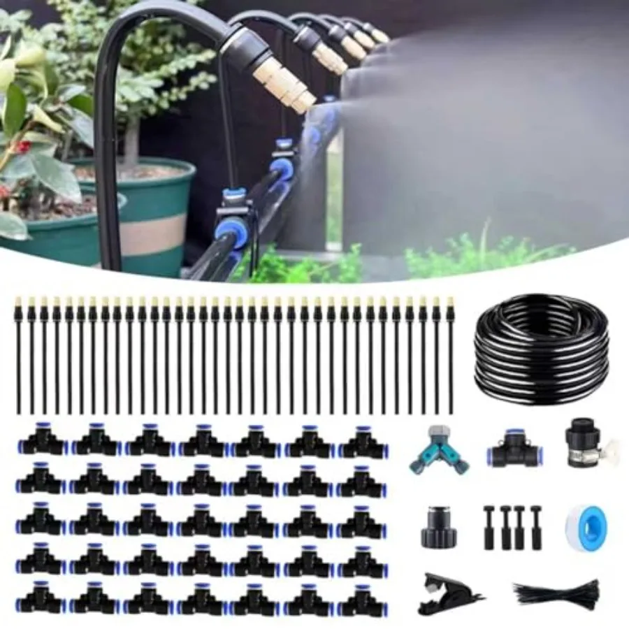 131Feet Drip Irrigation Kit with Quick Connector for Garden Plant Lawn Patio Automatic Watering System with Replaceable 360-deg
131Feet Drip Irrigation Kit with Quick Connector for Garden Plant Lawn Patio Automatic Watering System with Replaceable 360-deg