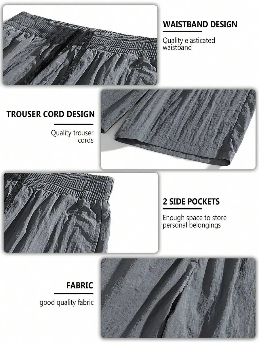 Mens Quick Dry Casual Shorts Elastic Waist Drawstring Loose Fit Athletic Running Workout With Pockets Summer Beach
Mens Quick Dry Casual Shorts Elastic Waist Drawstring Loose Fit Athletic Running Workout With Pockets Summer Beach