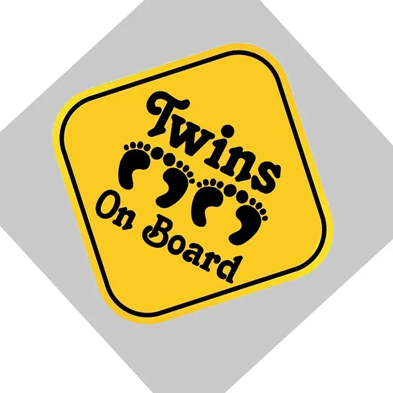 TWINS ON BOARD Car waterproof Sticker Cute Footprints window Decal Warning PVC 16CM
TWINS ON BOARD Car waterproof Sticker Cute Footprints window Decal Warning PVC 16CM