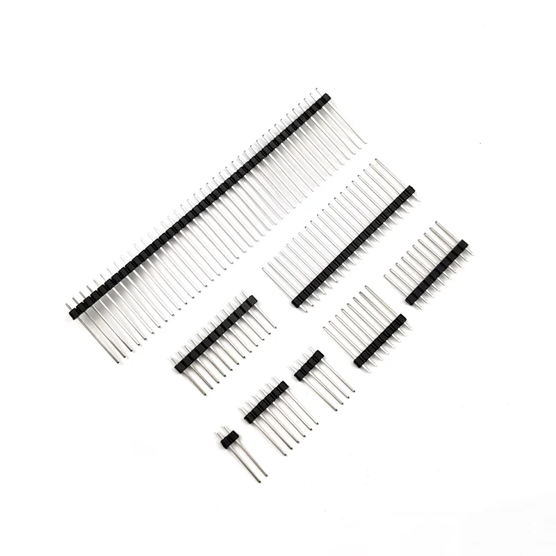 10PCS 2.54mm Single Row Male Connector PCB Board Pin Header Long 13/15/17/19/21/25mm 2p 3p 4p 5p 6p 8p 10p 15p 30p 40p Copper
10PCS 2.54mm Single Row Male Connector PCB Board Pin Header Long 13/15/17/19/21/25mm 2p 3p 4p 5p 6p 8p 10p 15p 30p 40p Copper