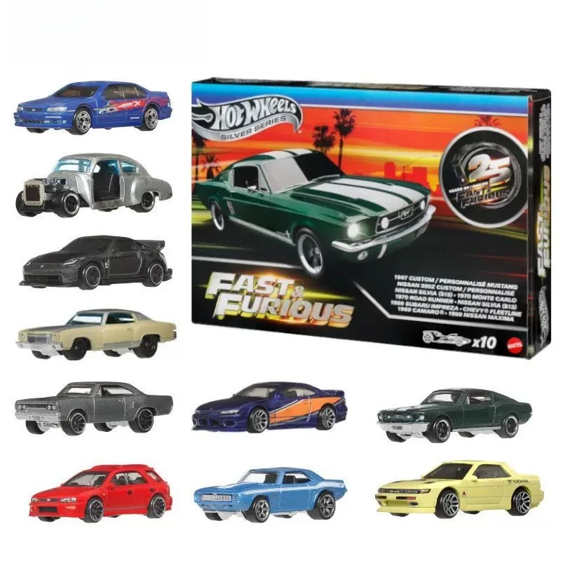 Original Hot Wheels Premium Car Fast & Furious Toys 25th Anniversary 1/64 Diecast Nissan Silva Subaru Chevy Model Vehicle Gift
Original Hot Wheels Premium Car Fast & Furious Toys 25th Anniversary 1/64 Diecast Nissan Silva Subaru Chevy Model Vehicle Gift