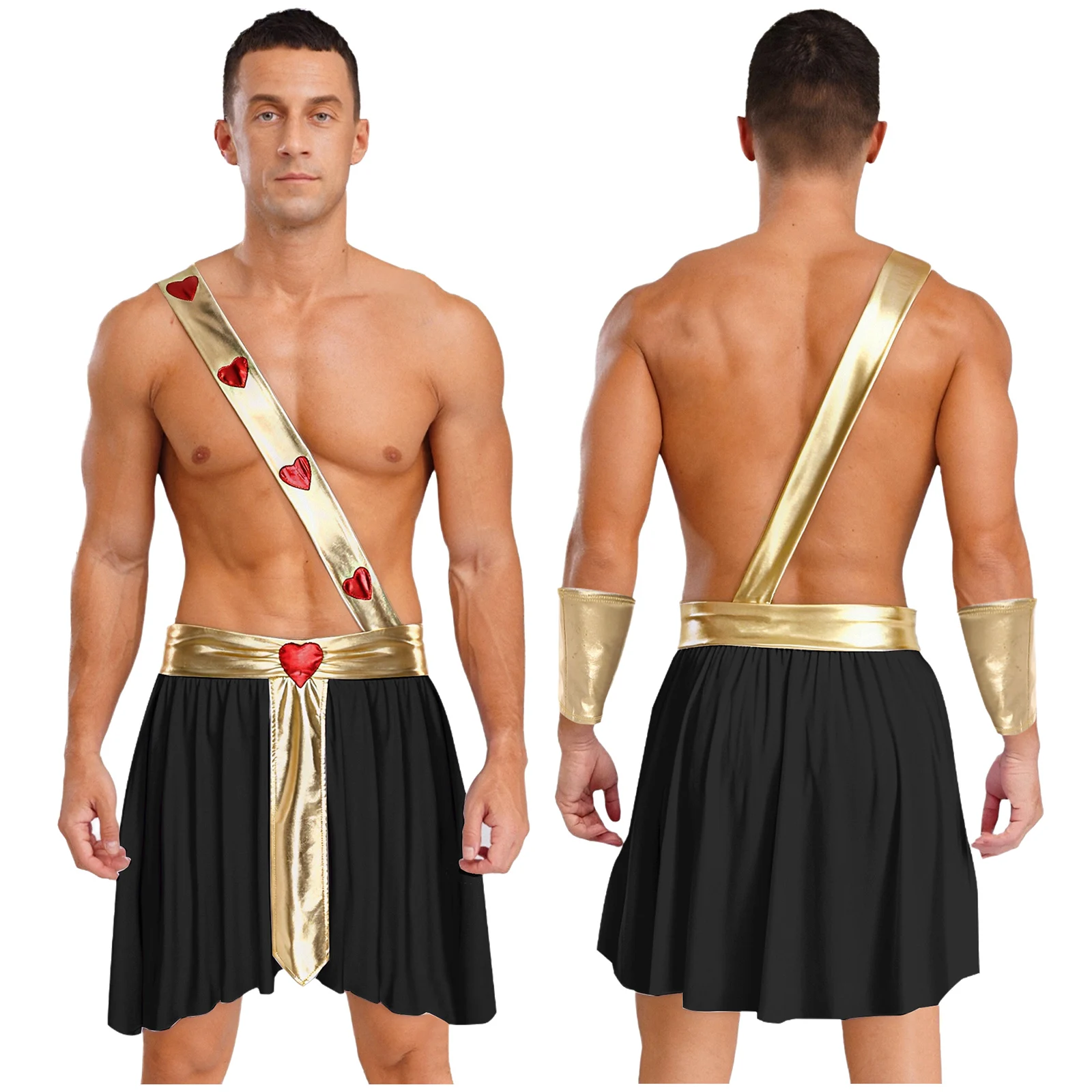 Divine Romance Deity Prince Costume Men Heart Embroidery Asymmetrical Skirt Gold Accent Sash Cuffed Sleeves Mythical Gala Attire
Divine Romance Deity Prince Costume Men Heart Embroidery Asymmetrical Skirt Gold Accent Sash Cuffed Sleeves Mythical Gala Attire