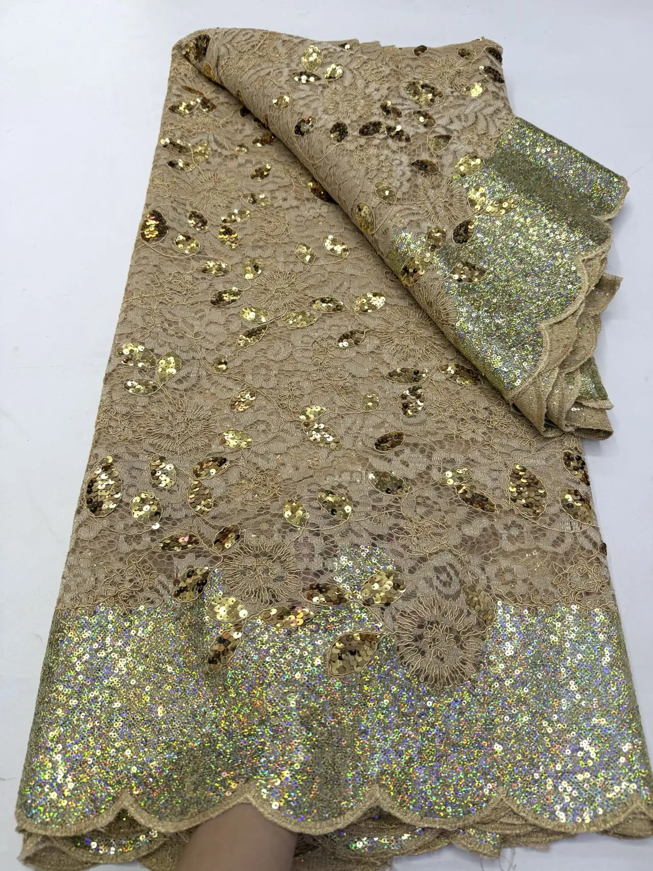 2026 Latest African Nigerian Tulle Lace Fabric Guipure Embroidery Sequins High Quality for Sewing Dresses 5Yards JY531
2026 Latest African Nigerian Tulle Lace Fabric Guipure Embroidery Sequins High Quality for Sewing Dresses 5Yards JY531